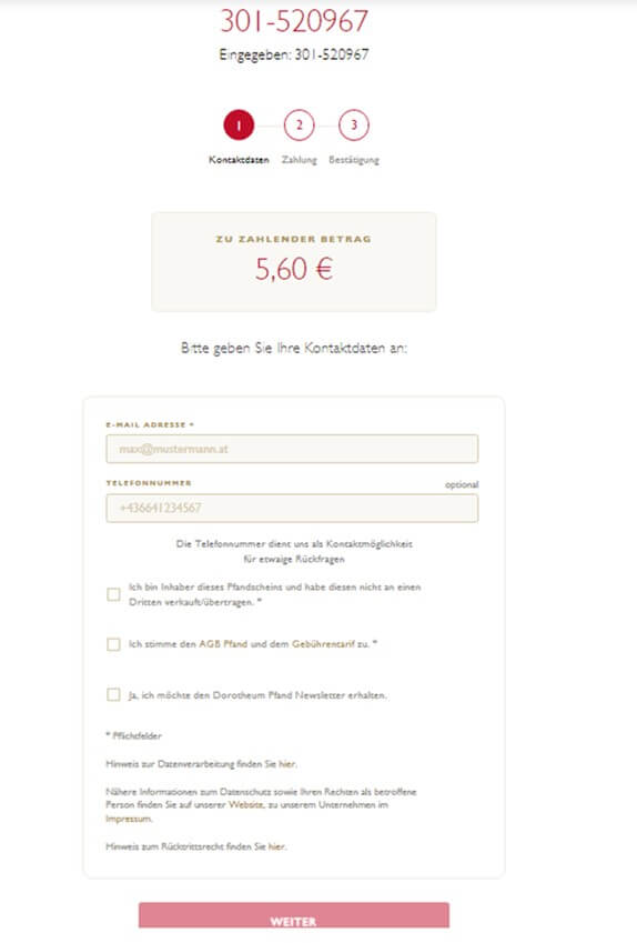 Pfand online verlängern Pfand online verlängern - von zu Hause aus