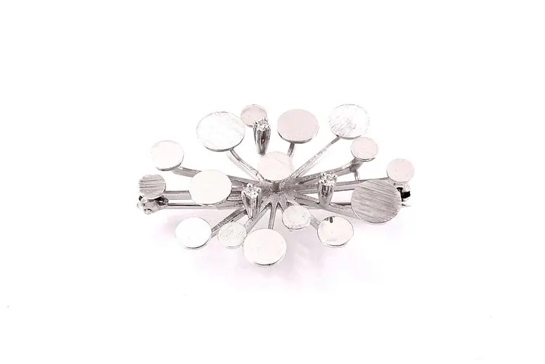 Brillanten und Kreise Brosche