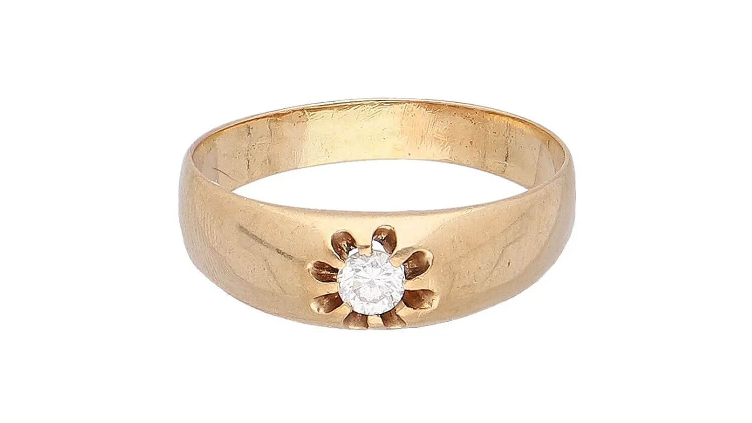 Vintage Ring mit Stein aus Rosegold