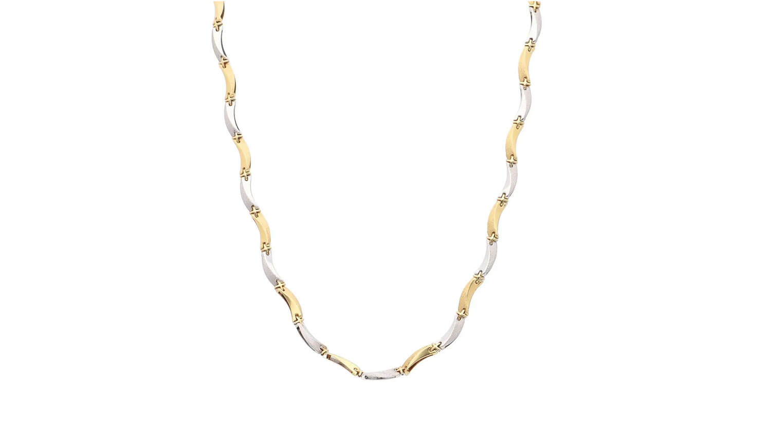 Collier aus Gelb- und Weißgold. Zeitloser Vintage-Schmuck