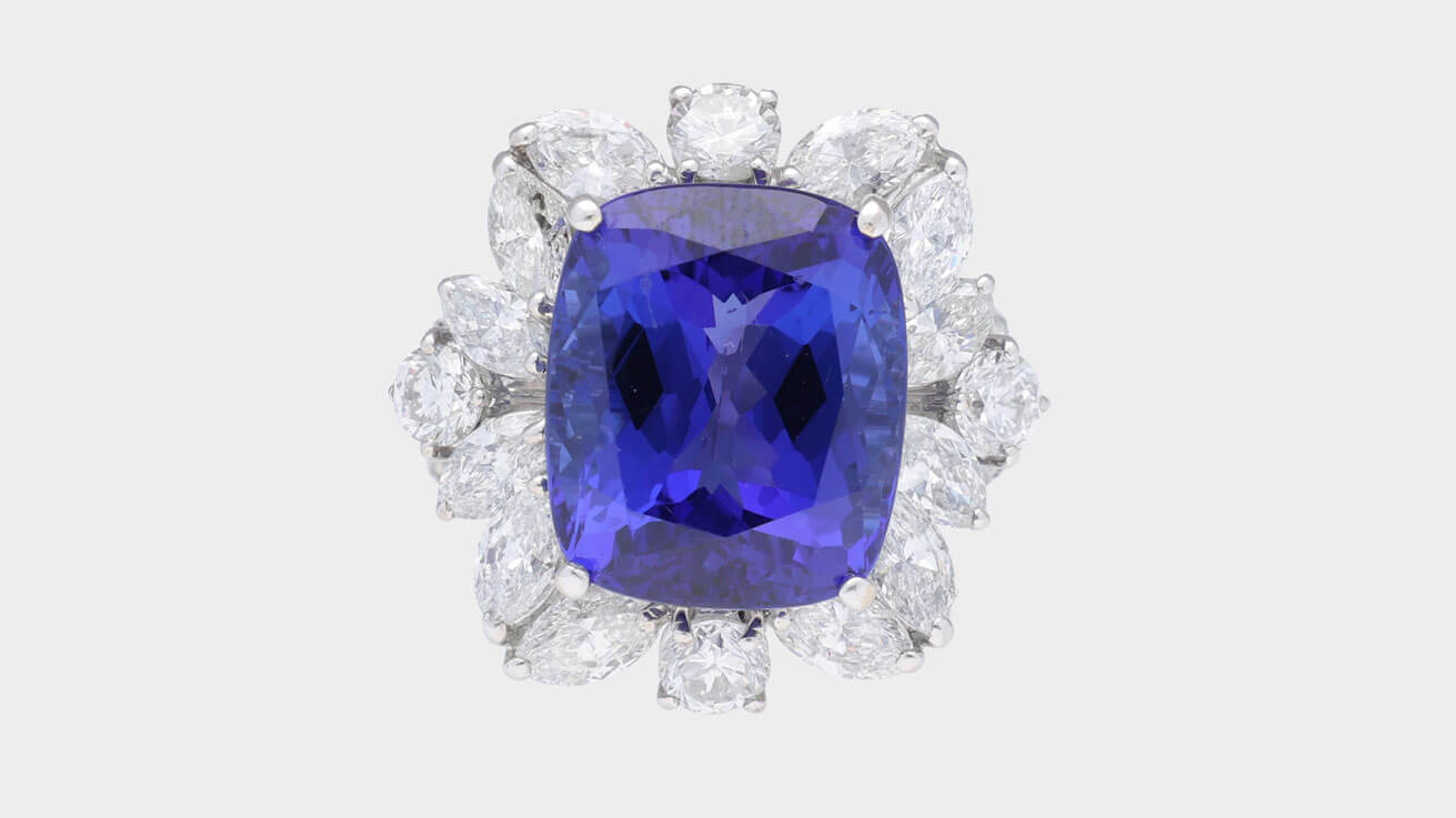 Tansanitring von oben