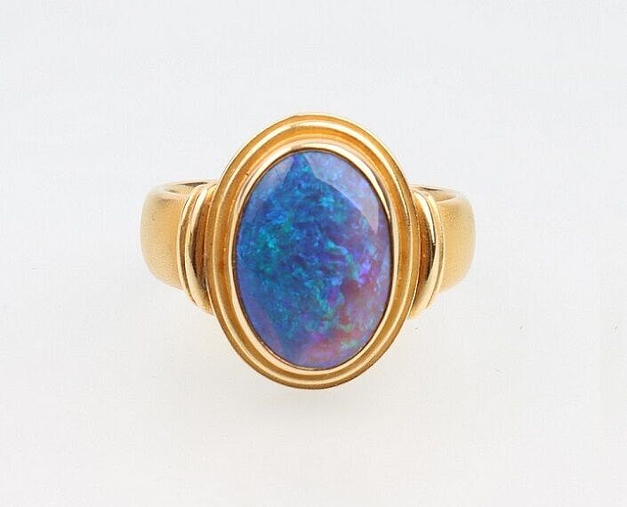 blauer Opal-Ring