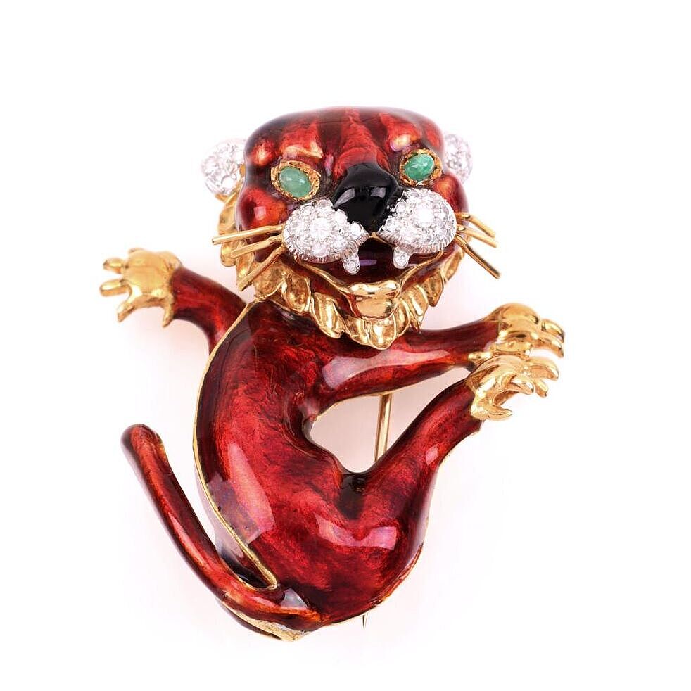 Kutchinsky Brosche Löwe