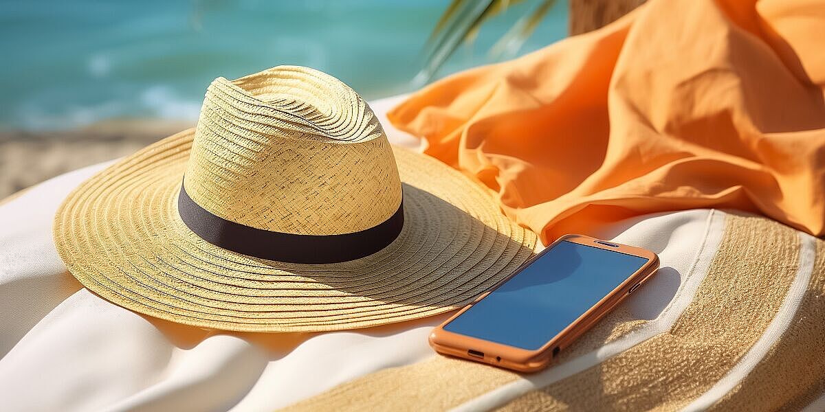 Technik Schutz am Strand in der Hitzewelle