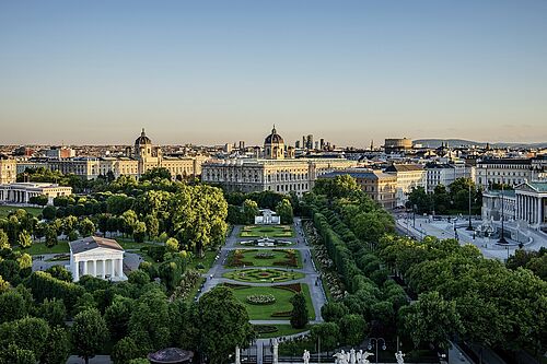 Fahrradrouten Wien um den Volksgarten