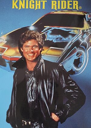 Knight Rider Blechschild, circa 55 x 77 cm