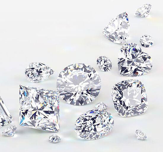 Verschieden Diamantschliffe