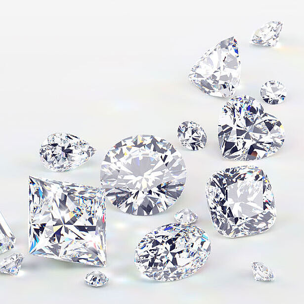 Verschieden Diamantschliffe