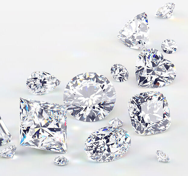 Verschieden Diamantschliffe