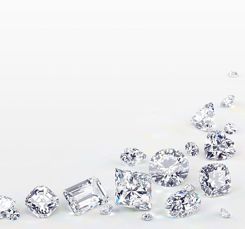 Verschieden Diamantschliffe