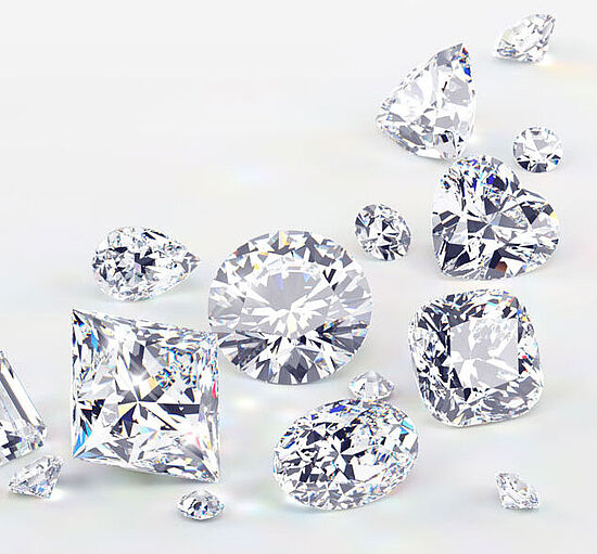 Verschieden Diamantschliffe