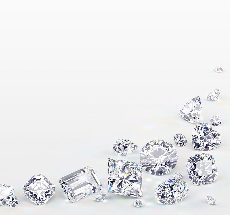 Verschieden Diamantschliffe