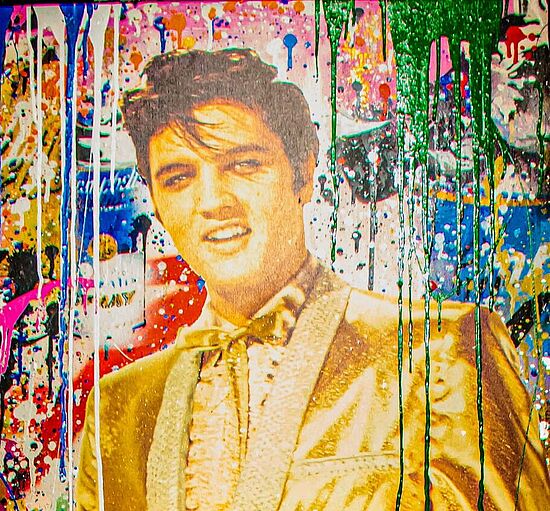 Elvis Presley in Gold Anzug