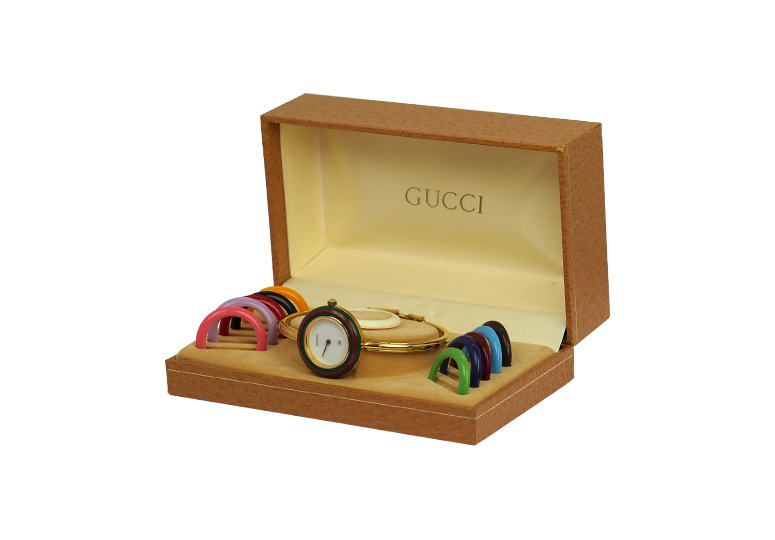 "GUCCI" Armspangenuhr in Box