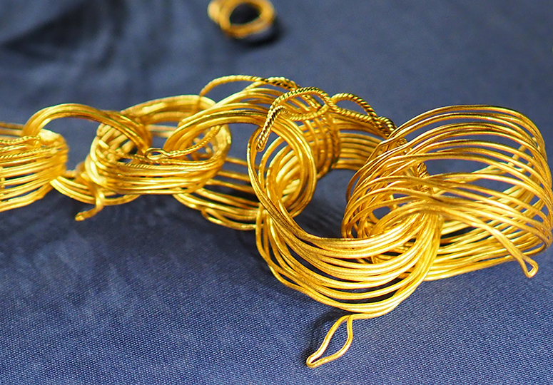 Golddrahtspirale aus Ebreichsdorf für das Naturhistorische Museum.