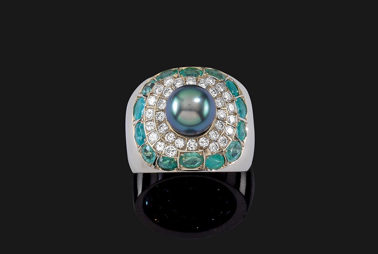 Ring mit Paraiba-Turmalinen