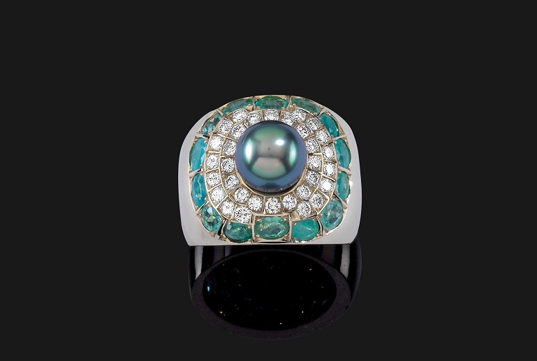 Ring mit Paraiba-Turmalinen