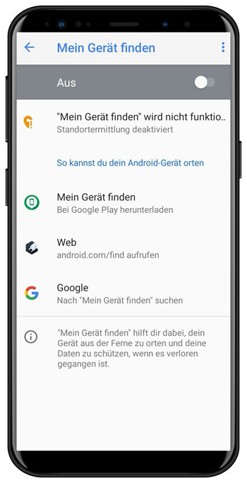 Fernzugriff deaktivieren am Android Smartphone