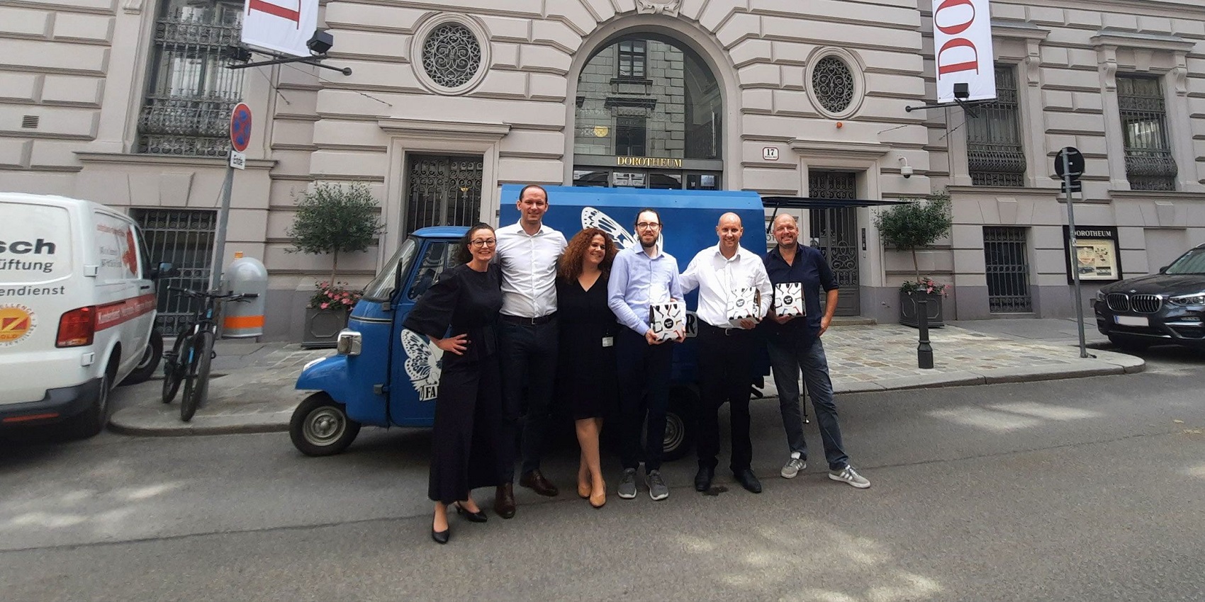 Das Wett-Team von Dorotheum Pfand bei der Falter B2B Wuchtelwette 2021