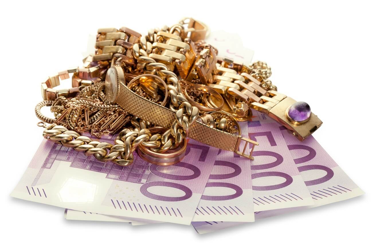 Der hohe Goldpreis garantiert hohe Geld-Auszahlungen für Gold, Schmuck & Co